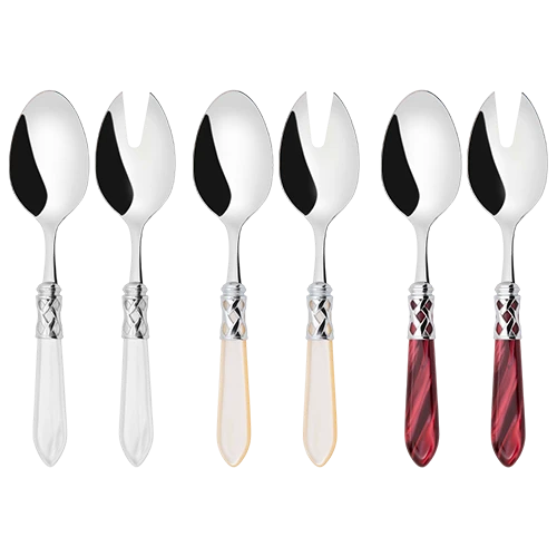 Bugatti Cutleries Aladdin Chromed Ring 2-Piece Salad Set in Gift Box N4214/15