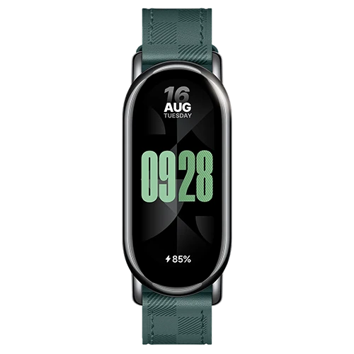 Xiaomi Smart Band 8 Checkered Strap - Quick Release Mechanism - Premium Calfskin Construction - Ergonomic & Lightweight Design - Green