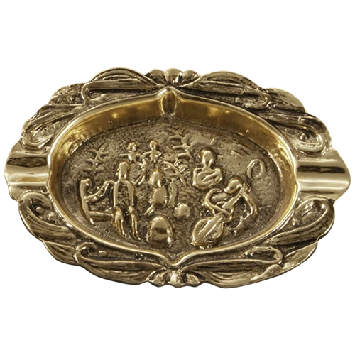 Virtus Antique Ashtray Oval 1194 - Gold