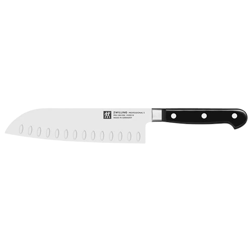 Zwilling Professional S Santoku Knife 18 cm Hollow Edge - Black