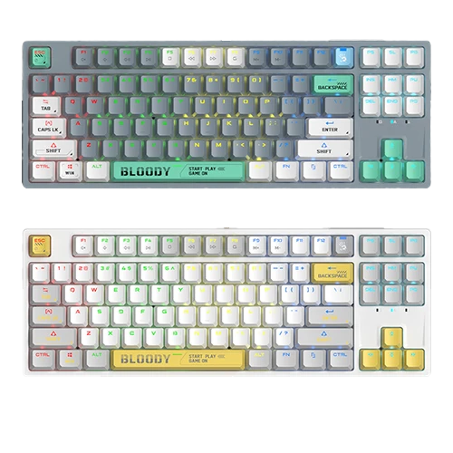 Bloody S87 Mechanical Keyboard - 80% TKL - BLMS Red Plus Switch - Wired USB - Hot-Swappable