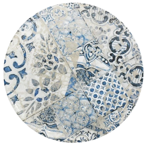 Saturnia Porcelain Flat Plate Siviglia Piano Cordoba 22466#Z61 28 cm - Blue