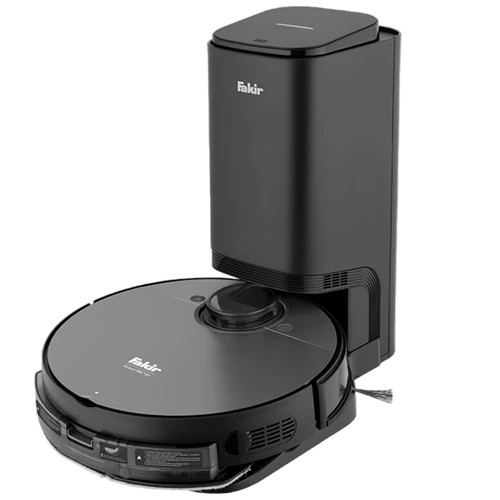 Fakir Robert Plus Self-Emptying Robot Vacuum Cleaner RS 780 - Dry & Wet - 4000 Pa - Self-Emptying - Black
