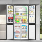 Hisense Cross Door Refrigerator RQ5G470S - 21 ft. Capacity - Durable Inverter Technology - Pure Flat Slim Design - Dual-Tech Cooling - Smart WIFI Connectivity