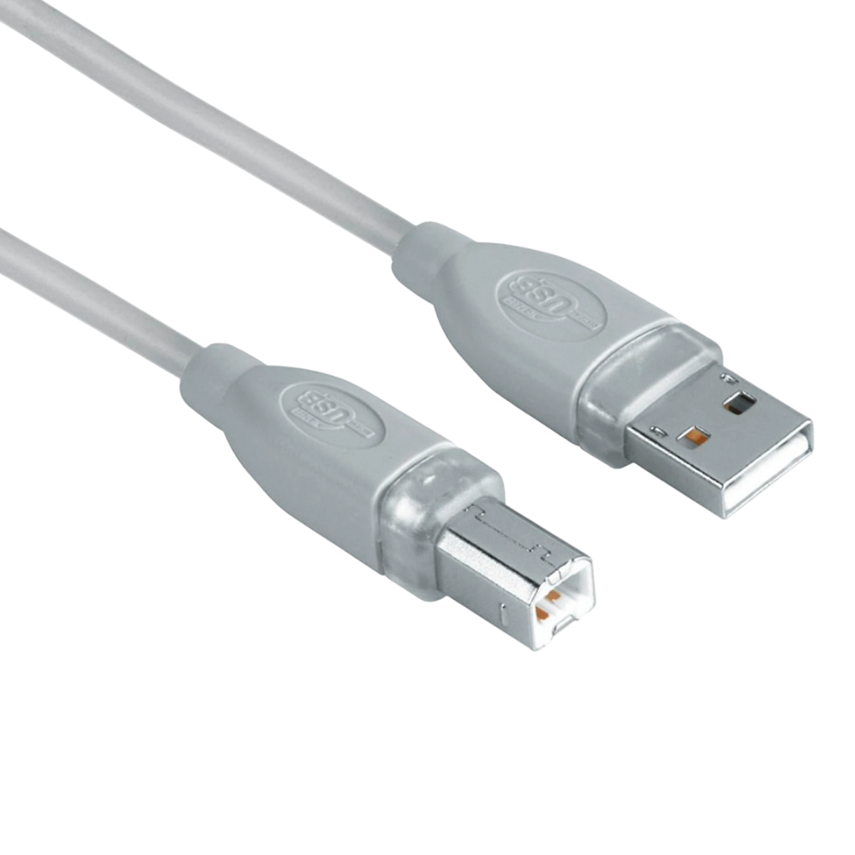 Hama 45021 USB 2.0 Cable Shielded - 1.80 m Cable Length - Supports High-Speed Data Transfer - Grey