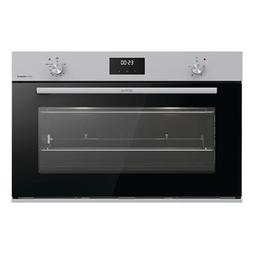 Gorenje Built-in Oven 90cm BOG9832E01X - SuperSize Baking Area - Mechanic Temperature Control - Gas Infrared Burner - Black