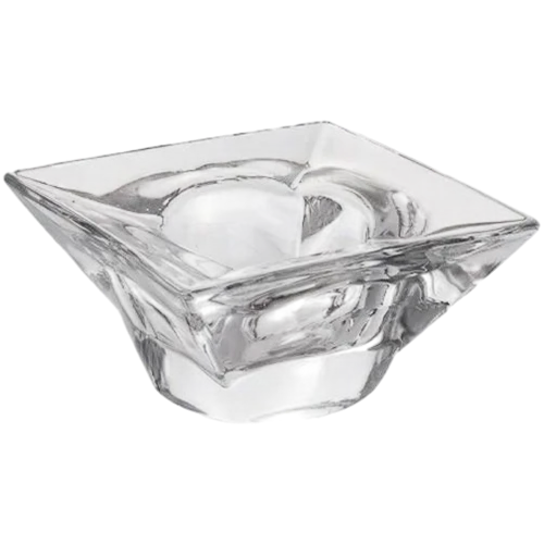 RCR Glass Model Fusion Candle Holder Small- Transparent