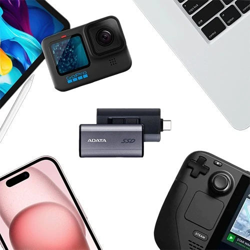ADATA SC750 External SSD - USB 3.2 Gen2 Type-C - 1,050 MB/s - Black Titanium