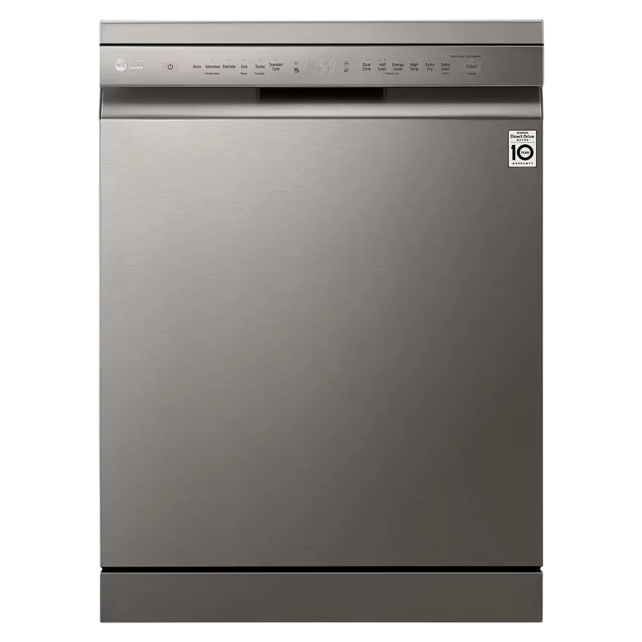 LG Dishwasher DFB512FP- 14 Place Settings Capacity - Inverter Direct Drive Motor - EasyRack Plus System - QuadWash Technology - Eco-Friendly & Water Efficient - 9 Versatile Wash Programs - Platinum Silver