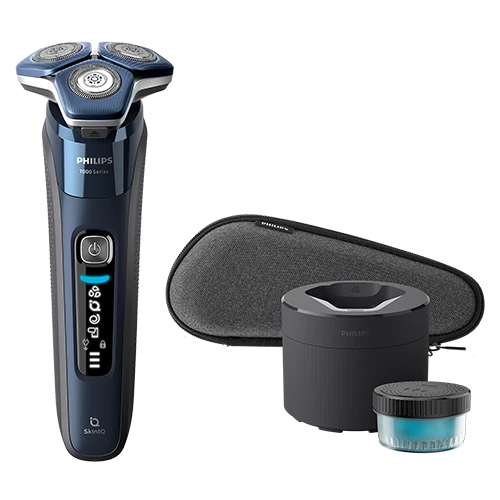 Philips Shaver Series 7000 S7885/50 - Provides a Closer Shave and Advanced Skin Protection with SkinIQ Technology and 360-D Flexing Heads- Adriatic Blue