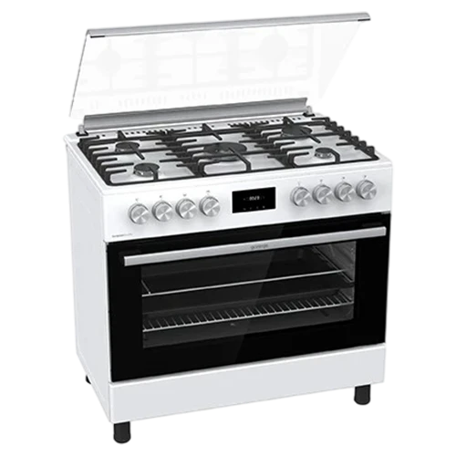 Gorenje Gas Cooker GGI9C21W - Size 90 cm - BigSpace 105L - Italian Burners - Cast-Iron Grids - GentleClose Door - White