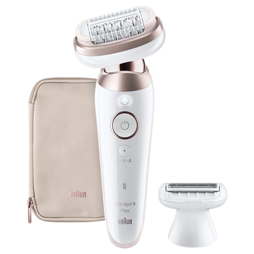Braun Silk-Épil 9 Flex 9 3D Epilator Wet & Dry LegEpil SES9-060 3D - White / Rose Gold