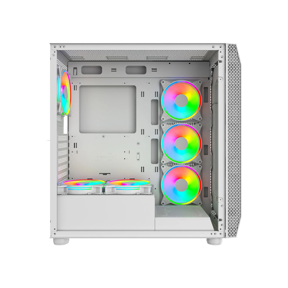 Games Master MX700 ATX Mid-Tower PC Gaming Case - ARGB Lighting - Up to 6 Fans