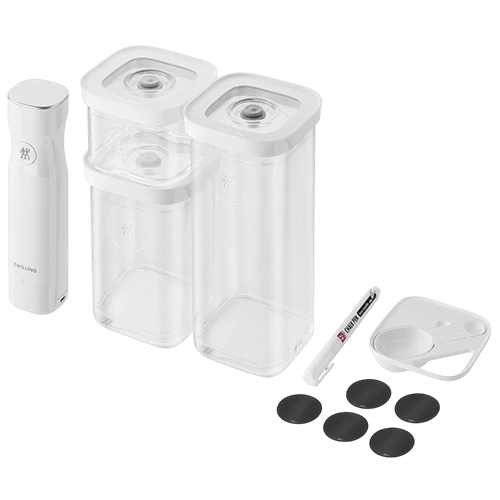 Zwilling Fresh and Save Cube Vacuum Starter Set 6 Pieces 1025401 - Transparent White