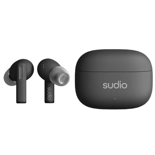 Sudio A1 Pro In-Ear A1PROBLK True Wireless with Active Noise Cancelling Earbuds - 20 Hours With The Charging Case - IPX4 Water Resistance - Black