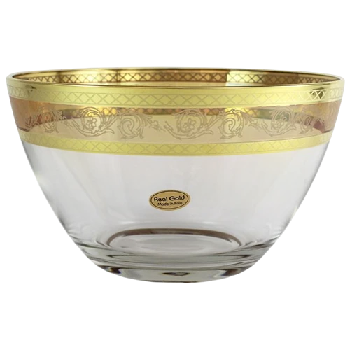 Art Décor Centerpiece Glass Model A474 - 1 Pieces Centrotavola Rialto - Design 02 Oro Ambra - Gold