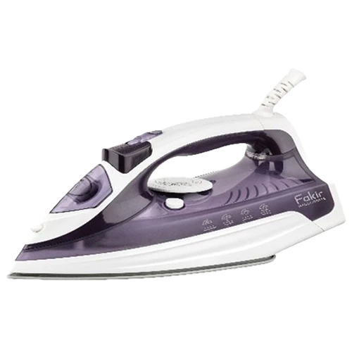 Fakir Perle Steam Iron - 2200W Power - 0.3 L Water Tank - 150g Steam Boost - Ceramic Soleplate - Purple