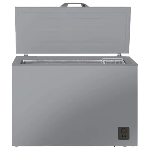 Hisense Chest Freezer FC33DT4SAT - Mechanical Temperature Control - 12 ft. Capacity - LED Lighting - Inner Glass Door - Low Noise Operation FC - Gray