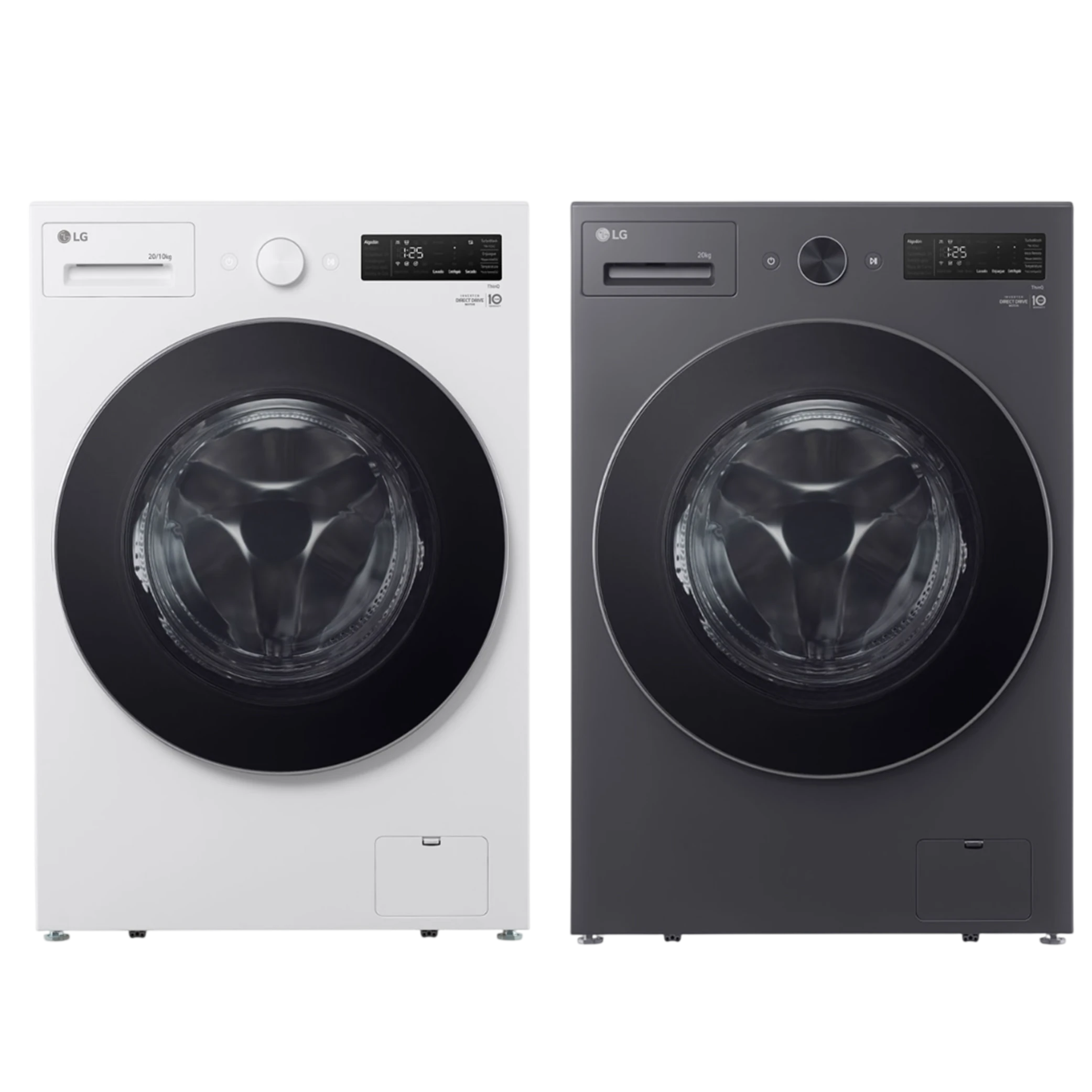 LG Front Load Washing Machine WDN2010RP Washer & Dryer Combo 20/10kg - Direct Drive Motor - Smart Diagnosis - With AI DD - 1400 PRM