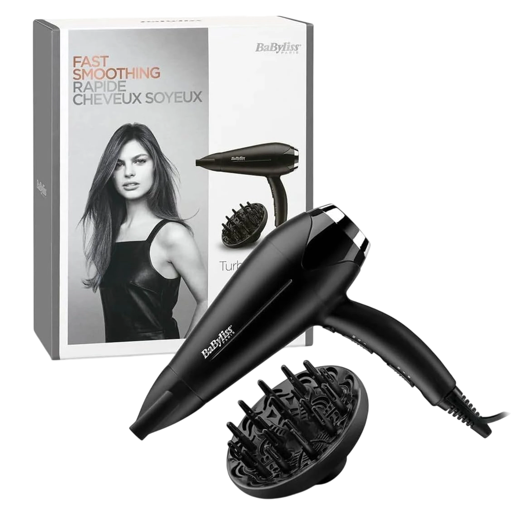 Babyliss Powerlight Dryer D572DE Lightweight And Powerful 2200W -  2 Speed Control -Efficient And Customizable Settings -  Black
