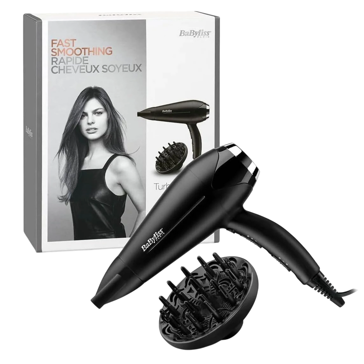 Babyliss Powerlight Dryer D572DE Lightweight And Powerful 2200W -  2 Speed Control -Efficient And Customizable Settings -  Black