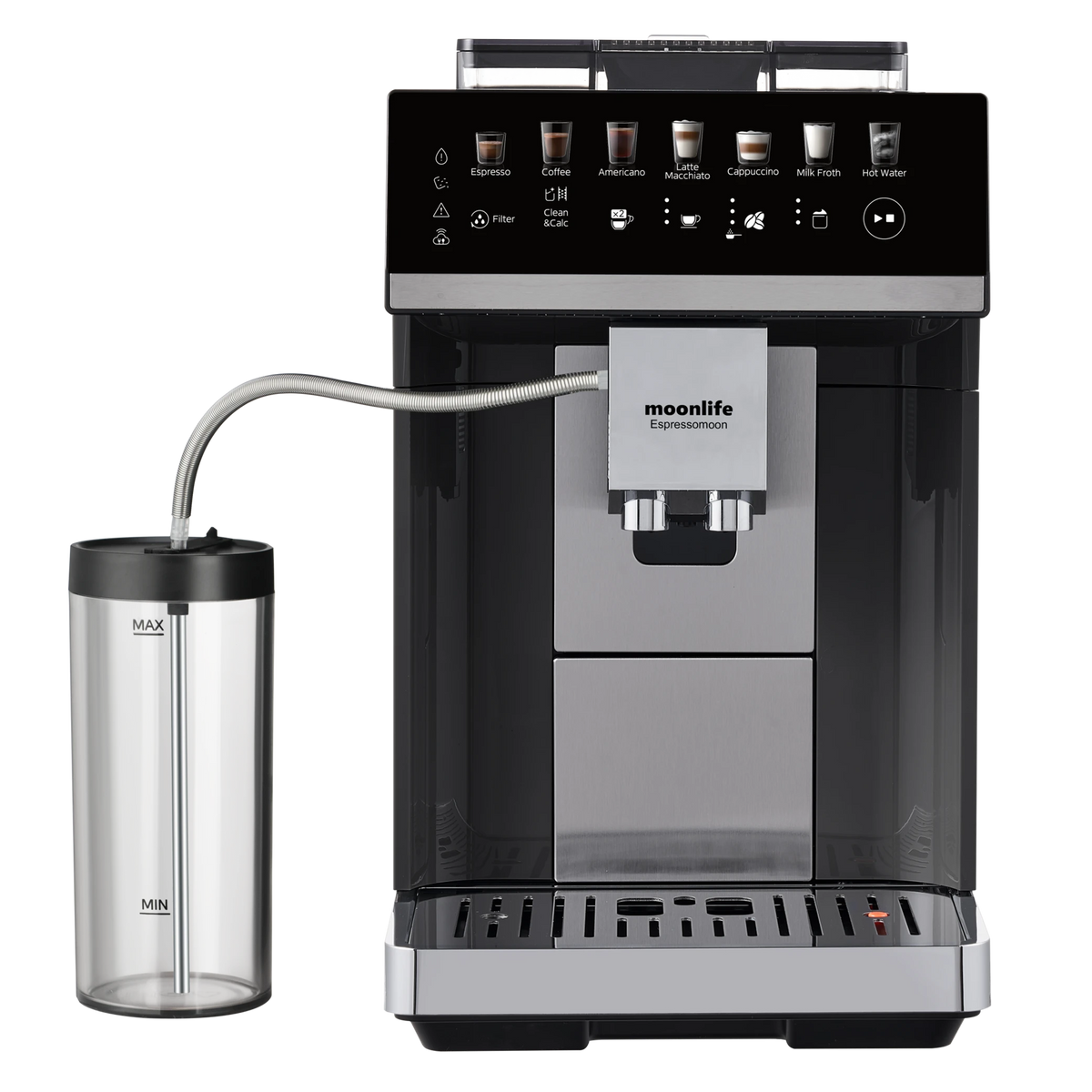 Moonlife Espressomoon MF218 Full Automatic Coffee Machine - 2 Cups Function - Automatic Milk System - One-Touch Operation