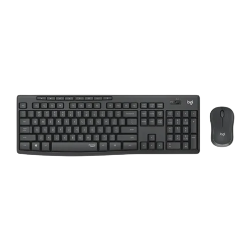 Logitech MK295 Silent Wireless Combo - SilentTouch Technology - Full-Size Keyboard - Compact Mouse - Spill-Resistant - Black