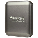Transcend ESD420C Portable SSD with MagSafe - USB 20Gbps USB 3.2 Gen 2x2 - Up to 2,000 MB/s - Iron Gray