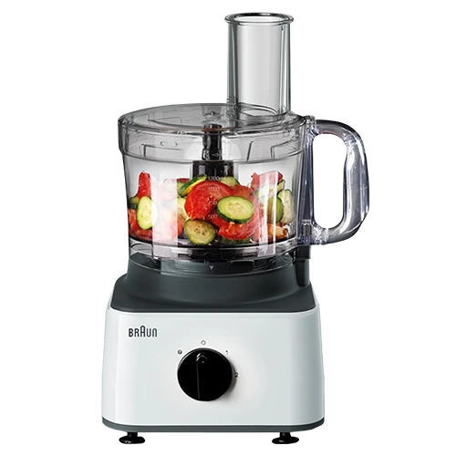 Braun Food Processor 8-in-1 System FP0132WH - 750W - 2.1L Bowl - 1.8L Blender - White