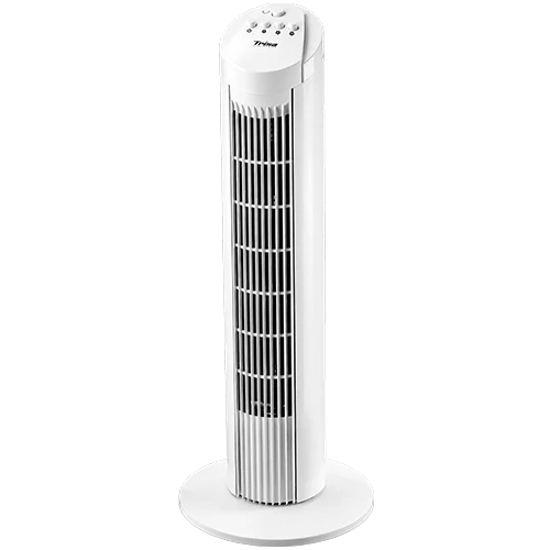 Trisa Fresh Air Tower Fan - 3 Speed Settings - 60° Automatic Oscillation - 45W Motor - Quiet Operation - White