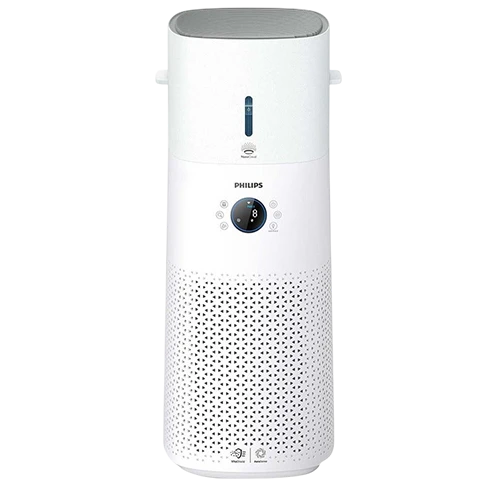 Philips Series 3000 Air Purifier and Humidifier AC3737/10 S3000 - 2-in-1 Purification and Humidification - NanoCloud Technology - HEPA Filter and App Control - White