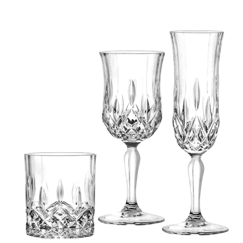 RCR Glass Opera Set 18 Pieces - Transparent