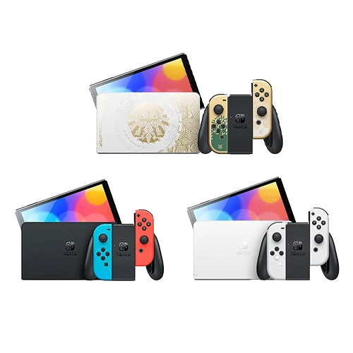 Nintendo Switch OLED Model - 64GB - 7 Inch OLED Screen - Wired LAN Port - Seamless Transition Modes