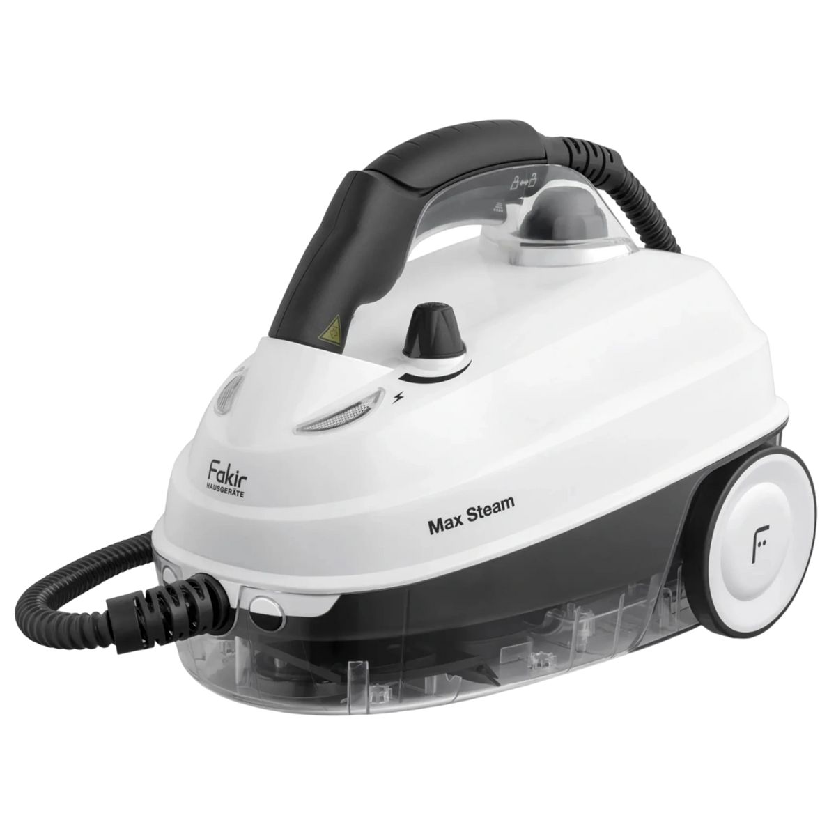 Fakir Max Steam Cleaner - 1500 W Power - 5 Bar Steam Pressure - 1.6 L Tank Capacity - 50 Min Run Time - Integrated Accessory Storage - White