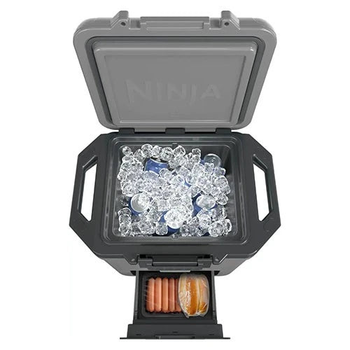 Ninja FrostVault Hard Cooler with Dry Zone - FrostVault Technology - Lockable Lid - Multi-Use Design - Slate Gray