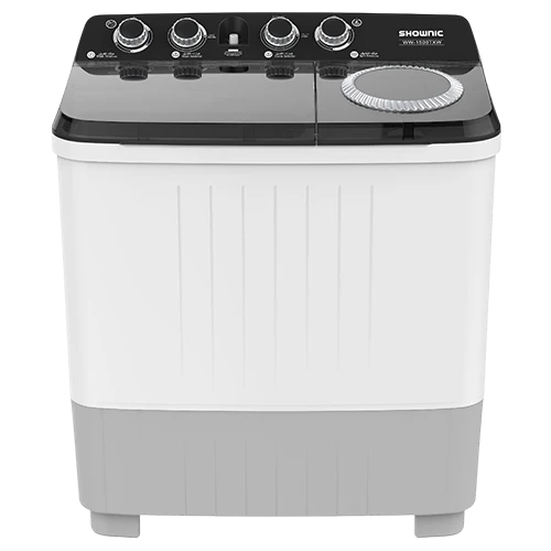 Shownic Twin Tub Washing Machine WM-TT151W - 10/6.5 Kg Capacity - Heavy-Duty Engine - Air Jet Spin Drying - Dual Lint Filter System - Simultaneous Dual-Tub Operation - White
