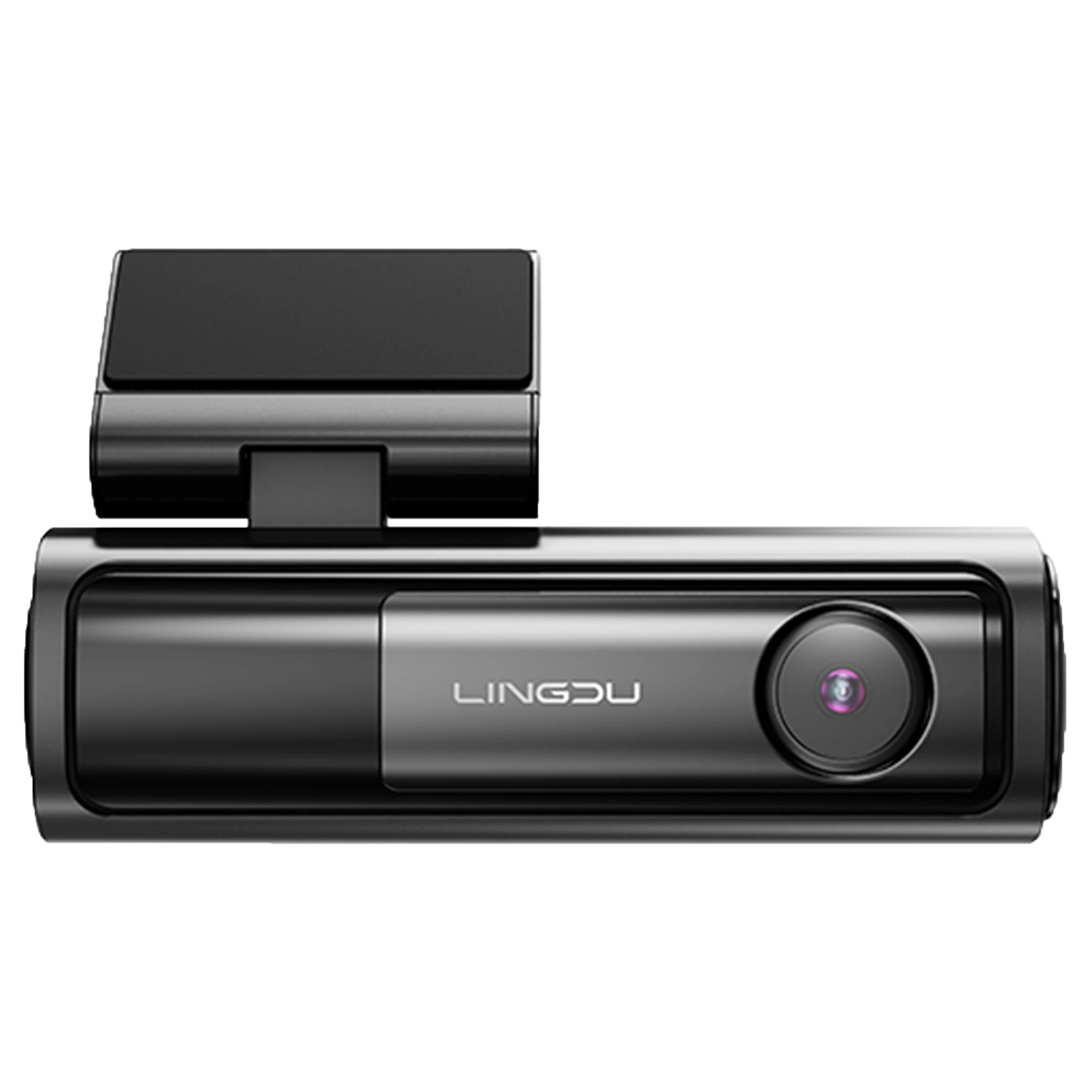 Lingdu LD06 4K Dual Channel Dashcam - Built-in GPS & WiFi - Voice Control - with 64GB TF Card -  Black