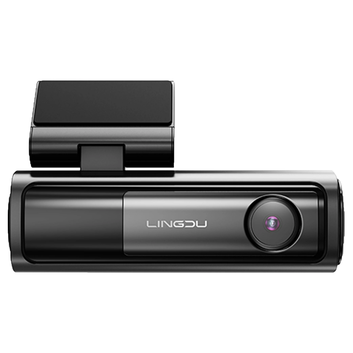 Lingdu LD06 4K Dual Channel Dashcam - Built-in GPS & WiFi - Voice Control - with 64GB TF Card -  Black