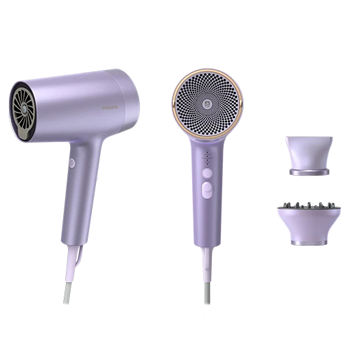 Philips 7000 Series Hair Dryer BHD720/13 - 1800W Motor - ThermoShield Advanced Technology - Water Ion and Ionic Care - Magnetic Nozzle and Diffuser - LED Control Panel