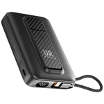 UR Power Mini MagSafe Power Bank TP03251 - 10,000 mAh Capacity - 22.5W Fast Charging - Built-in Type-C Cable - Digital Display - Black