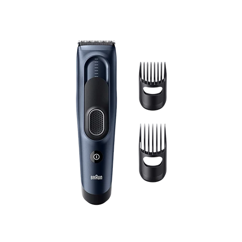 Braun Hair Clipper Series 5 HC5350 - Effortlessly Cuts and Styles Hair with 17 Length Settings and Lifetime-Sharp Blades - Blue