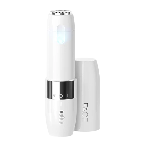 Braun Face Mini Hair Remover FS1000 - Shaves Facial Hair Cleanly and Closely with Built-in Smartlight - White