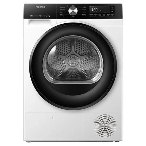 Hisense Clothes Dryer DH3S902 - 9 Kg Capacity - Heat Pump Technology - Allergy Care Function - Wi-Fi Connectivity - Energy Efficiency