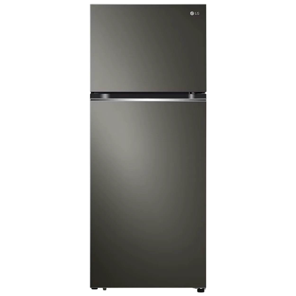 LG Top Mount Refrigerator GNB-582GVBP - 14 ft. Capacity - Smart Inverter Compressor - LinearCooling Technology - Door Cooling+ Performance - Multi-Air Flow System - Movable Ice Maker - Black Steel