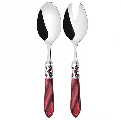 Bugatti Cutleries Aladdin Chromed Ring 2-Piece Salad Set in Gift Box N4214/15