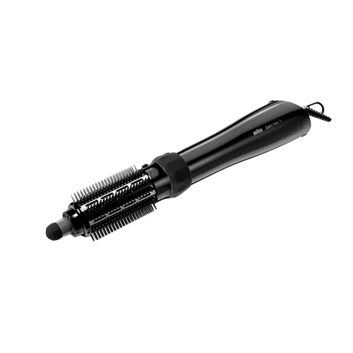 Braun AS530 Satin Hair 5 Airstyler - Steam Function - 3 Temperature/Airflow Settings - 1000W Power - Cold Shot - Small & Big Brush Attachments - Black