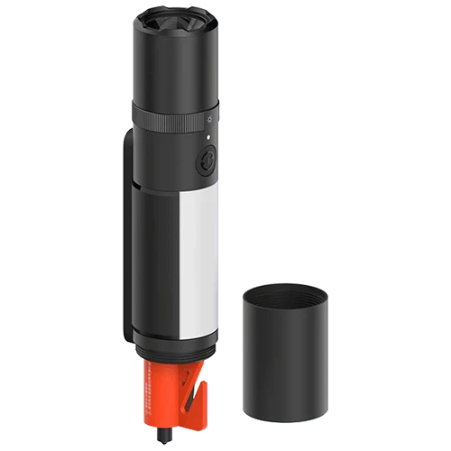 Xiaomi Multi Function Flashlight With Ejection Window Breaker - Seat Belt Cutter - 90 Hours Battery Life - Magnetic Fixation - Flexible Infinite Zooming - Black