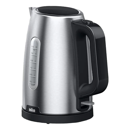 Braun PurShine Kettle WK1500BK - 1.7L Large Capacity - 2200W RapidBoil System - 4 Way Safety System - BPA-Free Parts - Black