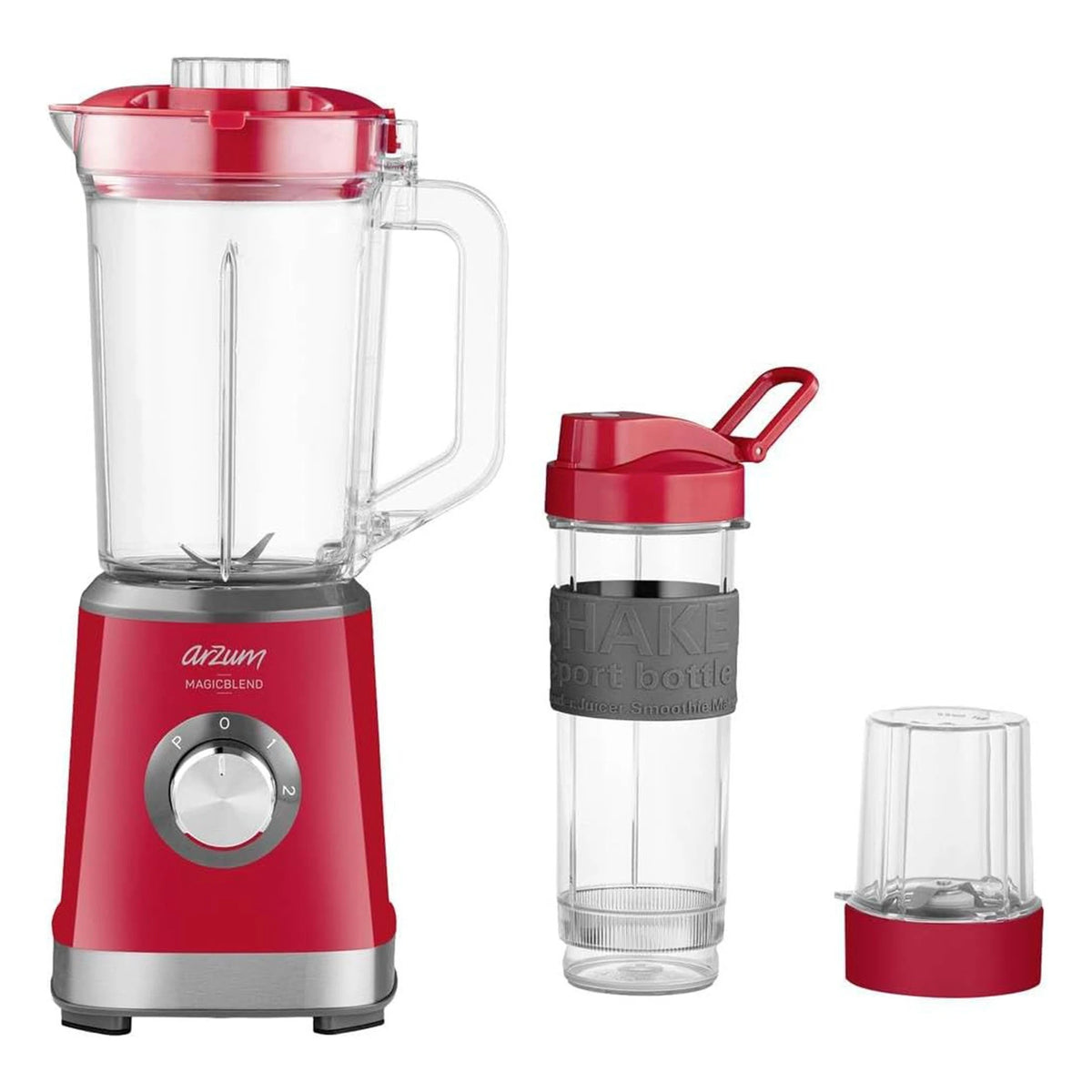 Arzum Magicblend Jug Blender - 500W - 1.2 L -Durable Stainless Steel - Two speeds plus pulse mode - 1200ml Jar & 570ml Bottle