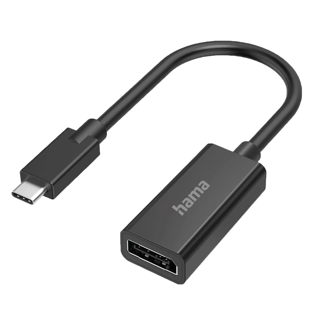 Hama Video Adapter 200314 USB-C Plug - Display Port Socket Ultra-HD 4K - Gold-Plated Connectors - Black